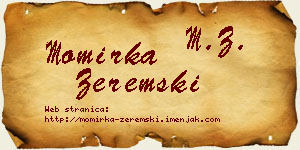 Momirka Zeremski vizit kartica